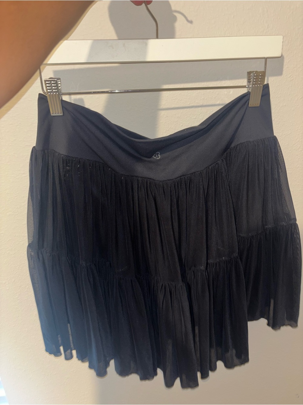 Women’s Black Tiered Mesh Skirt